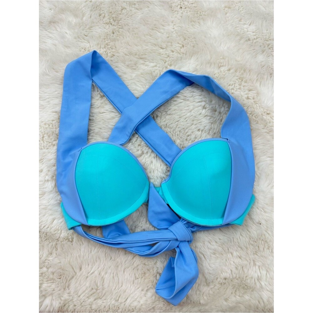 93 Play Street Layla Peri Blue Push Up Bikini Top, M